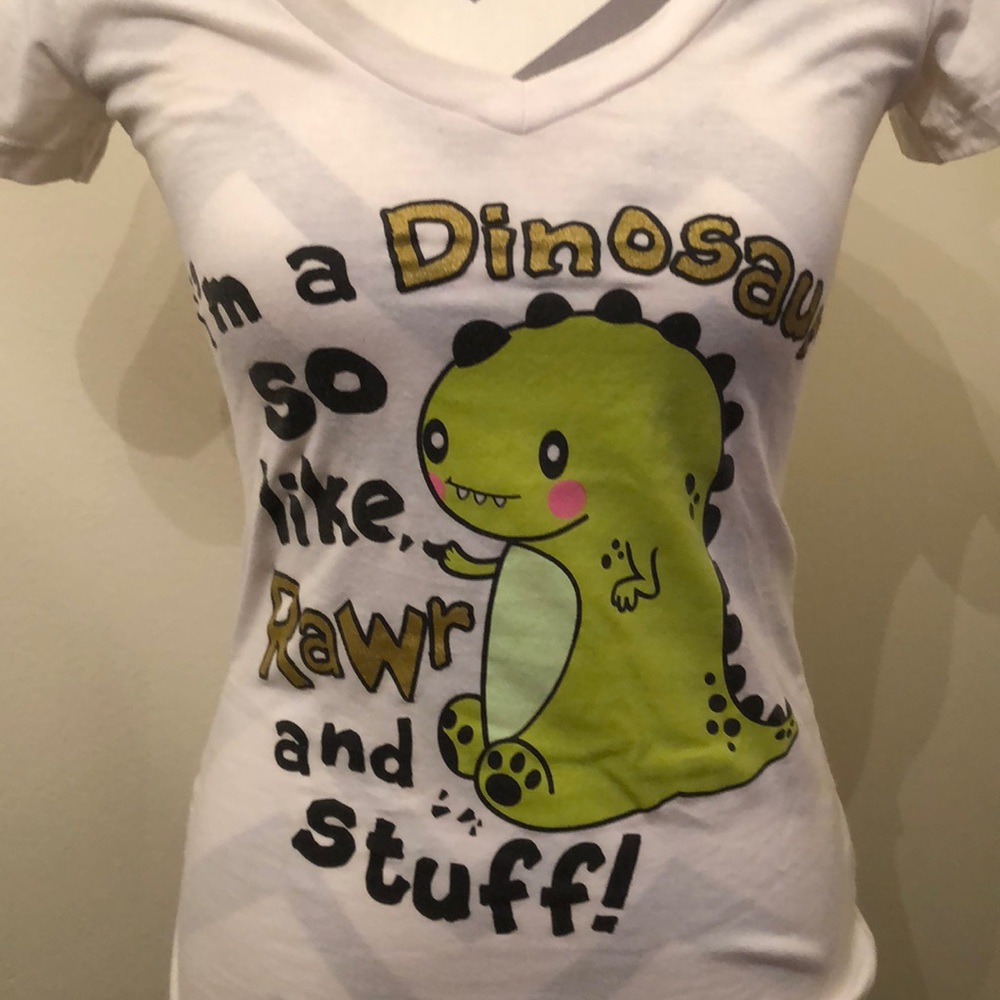 🦖V neck dinosaur tee🦖